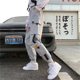 Women's Pants & Capris Spring Summer Casual Sports Harajuku Loose Color Matching Splicing Overalls Cool Design Black Korean Style Cargo Trou