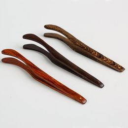 Tea Clip Bamboo Wood Curved Natural Tea Spoon Tea Accessories