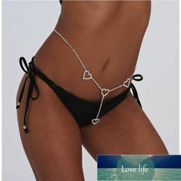 Bohemia Rhinestone waist chain sexy love navel chain summer beach crystal body jewelry for ladies and girls jewelry gifts Factory price expert design Quality Latest