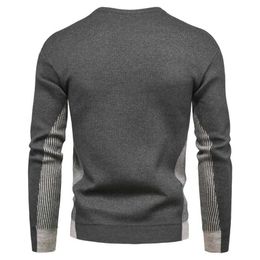 Autumn/winter New Knit Sweater Mens Casual O-Neck Mixed colors Slim Fit Male Pollover Knitwear Pull Homme Y0907