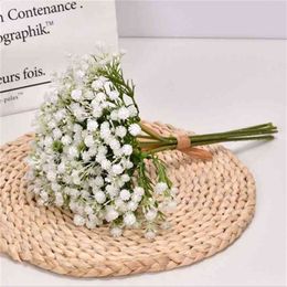 7 pcs 1 bunch of Gypsophila artificial flowers for party wedding outdoor family decoration dried flower wall hanging 210706