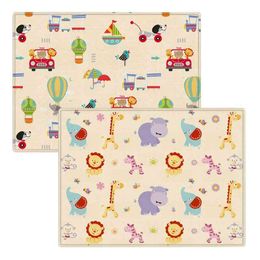 Baby Crawling Infant Play Mats Non-slip Waterproof Cartoon Animal Double-sided Baby Room Floor Carpet Game Rug For Children 210402