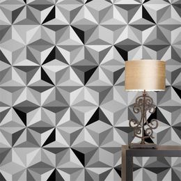 Wallpapers Wellyu Papel De Parede Triangle Abstract Simple Wallpaper Bar Club KTV Barber Shop Clothing Store Wall Paper