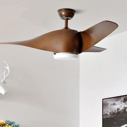 52 Inch Retro Ceiling Fan Fans With Lights Remote Control Frequence Bedroom Decor Light Led
