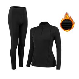 Winter Women's Thermal Underwear Sets High-collar Winter Fast Dry Long Johns Thermo Underwear Women Shirt Female Warm Clothes 211108