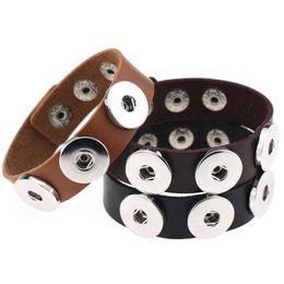 PU Leather belt Snap Bracelet Jewellery