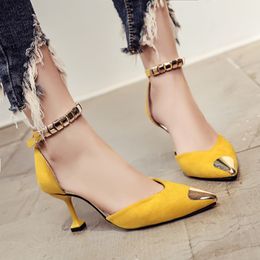 Top Quality Women Fashion Sweet Comfortable High Heel Shoes Lady Casual Summer High Heel Pumps Sexy Party Shoe Pompes Femmes A5215