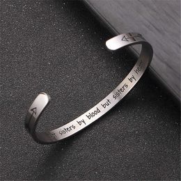 High Quality Best Friends Cuff Bracelet Stainless Steel Bangles Jewellery Sisters Friendship Bracelets Fascination Gifts Q0719