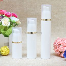 Gold Line Plastic Travel Bottles Empty DIY Portable Cosmetic Packaging With Transparent Cap Airless Bottle Packing 100pcs/lotgood qty