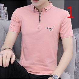 Cotton t-shirt male Korean version of the trend lapel handsome clothes summer 210420