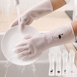 10 Pairs Kitchen Dish Household Dishwashing Rubber Waterproof For Washing Cleaning Gloves Dishes Durable