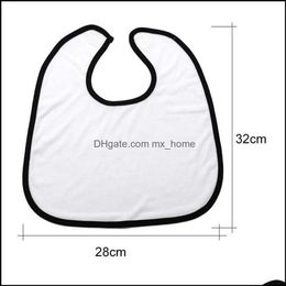 Event Festive Party Supplies Home & Gardenparty Favour Sublimation Diy Blank Baby Bib Handkerchief Thermal Transfer Printing Bibs Saliva Towe