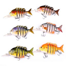 Top quality 7 Colour 10cm 14g Bass Fishing Lure Topwater Fishing Lures Multi Jointed Swimbait Lifelike Hard Bait Trout Perch 150pcs/Lot