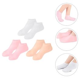 Ankle Support 3 Pairs Stretch Boat Socks Moisturising Anti-crack Care Foot