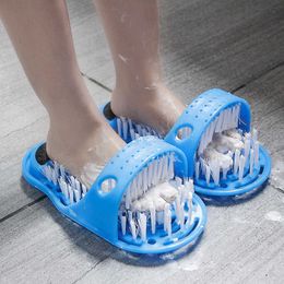 Wonderlife Plastic bath shower foot massage slippers bath shoe brush foot washer remove dead skin foot care tool 210724