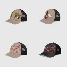 -2022 Männer Sunmer Hats Design Ball Caps Klassische gute Qualität Schlange Tiger Biene Leinwand mit Männern Baseball Cap Mode Frauen Sonnen Eimer Hut