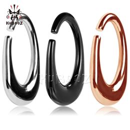 Fashion Oval Stainless Steel Ear Clip Piercing Expanders Earrings Gagues Multi Colour Body Jewellery Piar ing 6mm