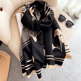 Warm comfortable Elegant Ladies scarf Ginkgo biloba leaves pattern wool shawl size 180*70cm