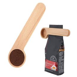 Beech coffee spoon with bag clip spoon