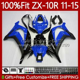 OEM Fairings For KAWASAKI NINJA ZX-10R ZX 1000 CC 10 R 2011 2012 2013 2014 2015 Blue black 101No.107 ZX1000 C ZX 10R 1000CC 11-15 ZX-1000 ZX10R 11 12 13 14 15 Injection Body