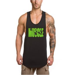 Brand Clothing Fitness Tank Top Men Sexy Bodybuilding Stringer Green Muscle Shirt Workout Vest Gyms Sleeveless Undershirt 210421