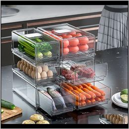 Housekeeping Organization Home Gardender Refrigerator Storage Box Kitchen Containers Pantry Cabinet Fruit Vegatable Platic Container Items Bo