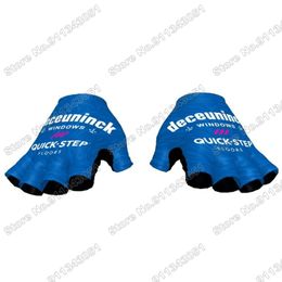 Pro Team 2021 Quick Step Cycling Gloves Blue Bicycle Jersey Gel Half Finger Glove One Pair Road Bike MTB Gant Cyclisme