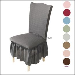 stretch sash chair UK - Chair Sashes Textiles Home & Gardenchair Ers 1 2 4 6 Pcs Solid Color Er Spandex Dining Sliper Case Elastic Stretch Wedding El Banqet Skirt D