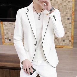 White Man Clothes For Wedding Party 2 Piece Pink Slim Fit Tuxedo Groom Suits Stylish Trends 2021 Mens Clothing Skinny Body Suits X0909