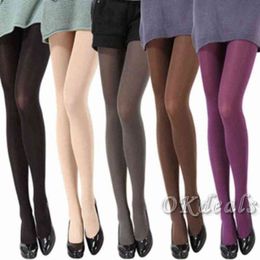 Winter Women Sexy Tights Opaque Pantyhose 120D Seamless Footed Tights Pantyhose Thick Nylon Stockings Women Spring Autumn Y1130