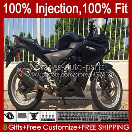 Injection Mould Fairings For HONDA CBR 250R 250 CBR250 R CC CBR250R MC41 11 12 13 14 15 Kit 58No.58 CBR-250R 250CC CBR-250 Black hot 2011 2012 2013 2014 2015 OEM Bodywork