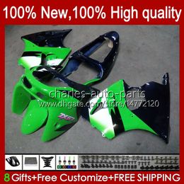 Moto Body For KAWASAKI NINJA ZX-6R 600CC ZX-636 ZX600 1998-1999 Bodywork 16No.120 ZX 636 600 C CC 6 R 6R ZX6R 98 99 ZX-600 ZX600CC ZX636 1998 1999 Fairing Kit green stock