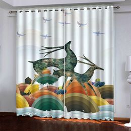 abstract Modern Style Blackout Curtain Luxury Curtains Living Room Bedroom 3D Printed Kitchen Drapes