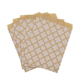 -Envoltório de presentes 5-50 pcs artesanato sacos Kraft papel favores favores favores suprimentos saco de natal tratar doces chevron às bolinhas 13x18cm