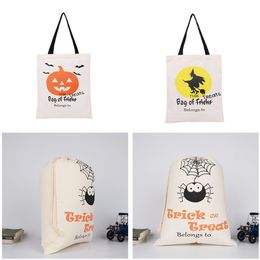 Halloween Canvas Bags 14*19inch High Quality wrap printing Handle Bag Festival Gift Packaging 36*48cm A12