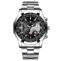 Watchsc-New Colourful simple watch sports style watches (Silver and Black Steel Bracelet)