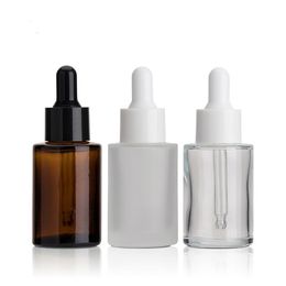 2021 NEW sale Free 200pcs 30ml frosted OR clear glass bottles with the white dropper