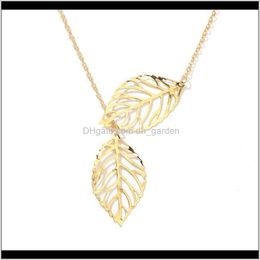 & Pendants Jewelry Drop Delivery 2021 Sales High Quality Korean Fashion Womens Necklaces Neck Accesories For Women Leaf Pendent Necklace Year