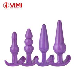 Nxy Sex Anal Toys m 009 Tpe 4pieces Set Plug Adult Novelty Prostata Massage 1213