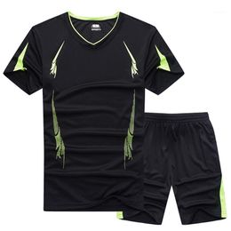 Men's Sportswear Summer Training Exercise Sets Hiking Running Fitness Fast Dry Breathable Top Clothes Male Sports Jacket Black1