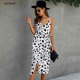 Summer Vintage Print Sexy Backless Strap Dress Woman Long Casual Sundress White Dresses Fashion Clothes For Women 210623