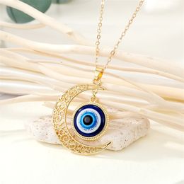 Fashion Turkish Evil Eyes Pendant Necklace For Women Vintage Bohemian Devil Choker Necklaces Girl Party Minimalist Jewelry Gifts