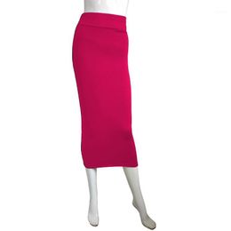 Yoga Outfit Party Women's Long Skirt Multicolor Maxi Simple Style High Waist Bag Hip Mini Bust