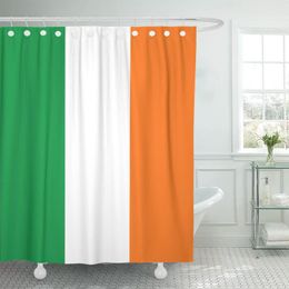 Shower Curtains Irish Ireland Flag Color Country Emblem Europe European Curtain Waterproof Polyester Fabric 72 X Inches Set With Hooks