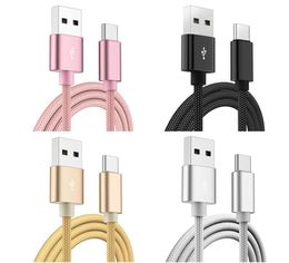 Seaway 2m 6ft 3m 10ft fast charger cables Metal Braided Cooper Wire Sync Data Chargers type-c Cable for smartphone micro usb ocean ship