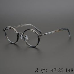 Limited Edition Vintage Ultralight Titanium-acetate Eyeglass Frame Precision Type Retro Round Eyewear Women Man Fashion Sun Sunglasses Frame