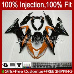 OEM Body For KAWASAKI NINJA ZX-636 ZX-6R ZX600 ZX 6R 6 R 636 600 CC 12No.126 ZX6R 13 14 15 2016 2017 2018 600CC ZX636 2013 2014 2015 16 17 18 Injection Fairings glossy orange