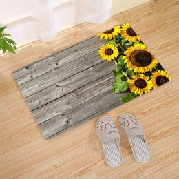 Carpets Wooden Planks 3D Bedroom Kitchen Rug Carpet Flannel Home Decor Bathroom Toilet Floor Mat Doormat Living Room Area