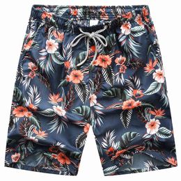 Summer Casual Surfing Men's Beach Shorts Fashion Print Drawstring Tight Waist Oversize Loose Fashion Pattern Print Male Shorts 210515