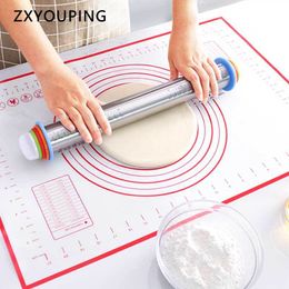 17inch Adjustable Stainless Steel Rolling Pin Dough Roller with 4 Removable Adjustable Thickness Rings 210401